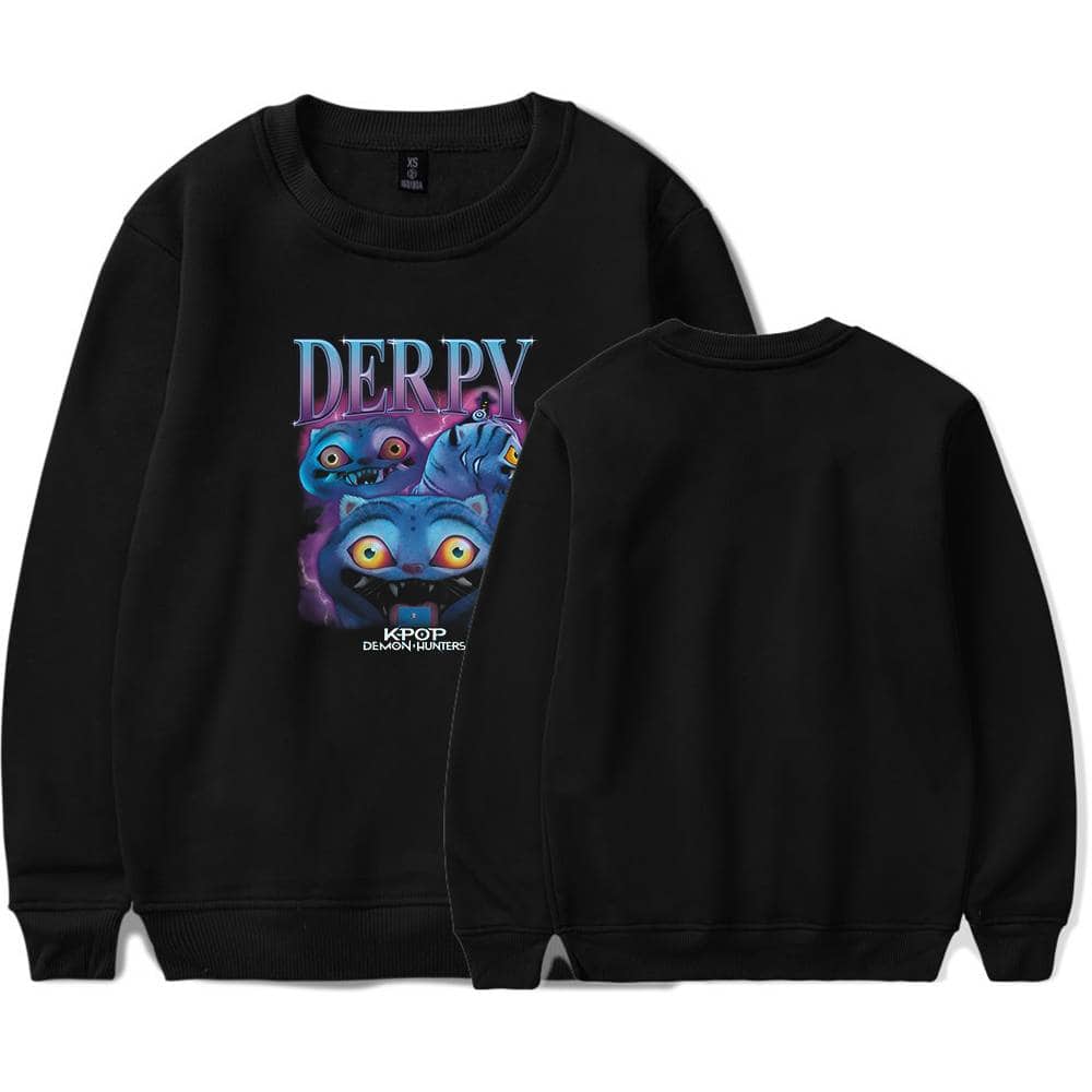 Unique cheap statement sweatshirt with colorful cartoon characters, perfect for a cool, casual look.